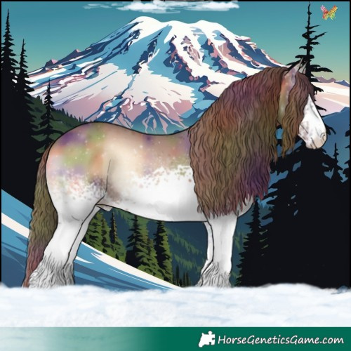 Horse Color:Nacre White Spotted Red Onyx