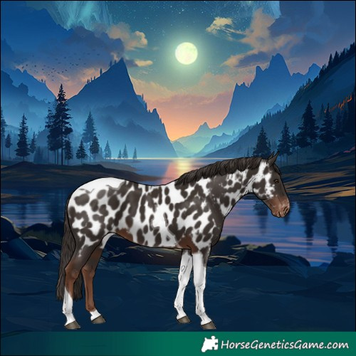 Horse Color:Liver Chestnut Tobiano Appaloosa 