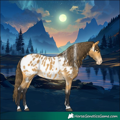 Horse Color:White Spotted Buckskin Appaloosa