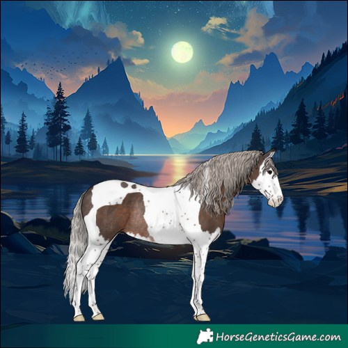 Horse Color:Silver Black Splash Tobiano Rabicano
