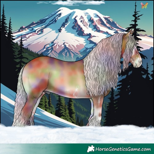 Horse Color:Nacre White Spotted Silver Bay Onyx
