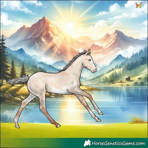 Horse Color:Silver Sable Champagne Dun Sabino Frame 