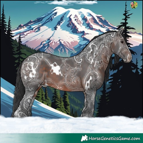 Horse Color:White Spotted Brown Ice 