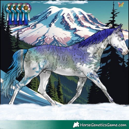 Horse Color:Watercolor Smoky Blue Onyx Ice Splash
