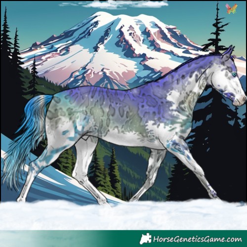 Horse Color:Watercolor Smoky Blue Onyx Ice Splash 