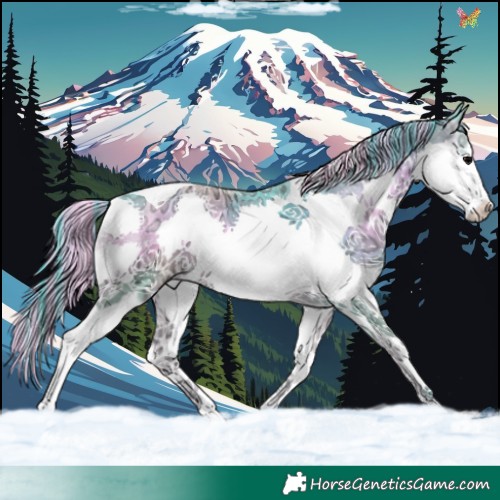 Horse Color:Painted Watercolor Smoky Blue Onyx Ice Splash Tobiano