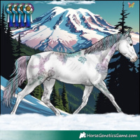Horse Color:Painted Watercolor Smoky Blue Onyx Ice Splash Tobiano