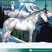 Horse Color:Painted Watercolor Smoky Blue Onyx Ice Splash Tobiano