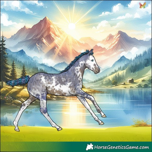 Horse Color:Painted Watercolor Liver Chestnut Ice Splash