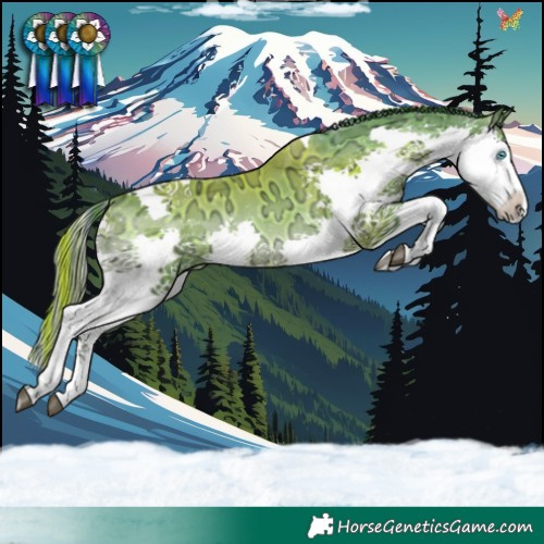 Horse Color:Painted Watercolor Blue Onyx Ice Splash Tobiano 