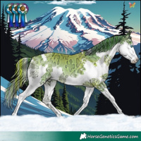 Horse Color:Painted Watercolor Blue Onyx Ice Splash Tobiano