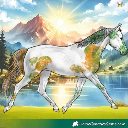 Horse Color:Painted Watercolor Black Ice Splash Tobiano 