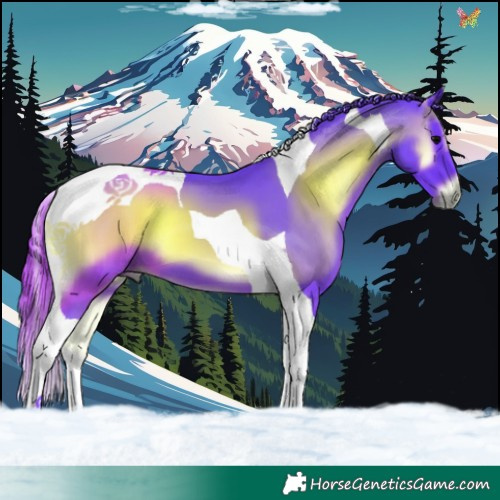 Horse Color:Watercolor Blue Onyx Tobiano 