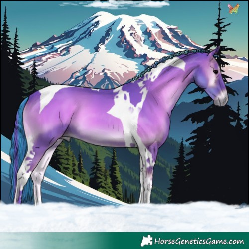 Horse Color:Painted Watercolor Blue Onyx Tobiano 