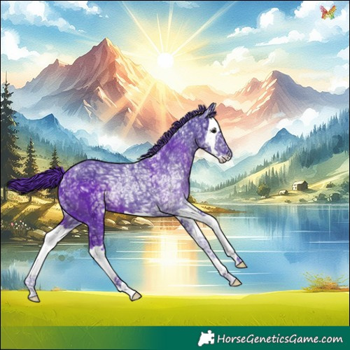 Horse Color:Watercolor Smoky Black Ice Splash 