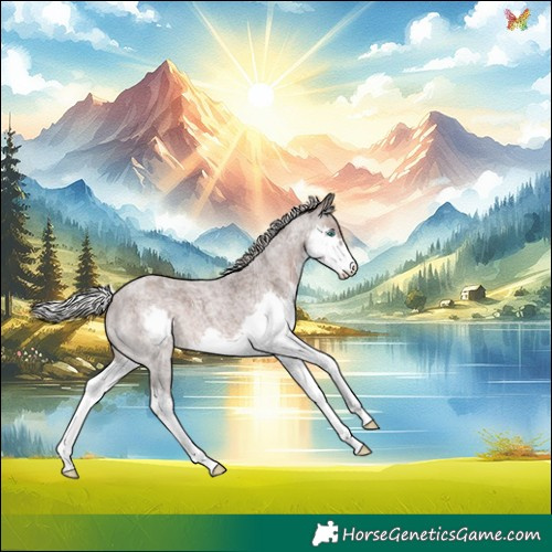 Horse Color:Silver Blue Roan Mushroom Splash