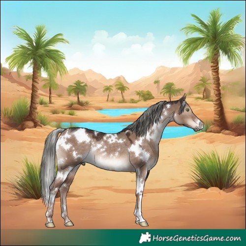 Horse Color:White Spotted Liver Red Dun Mushroom Rabicano 