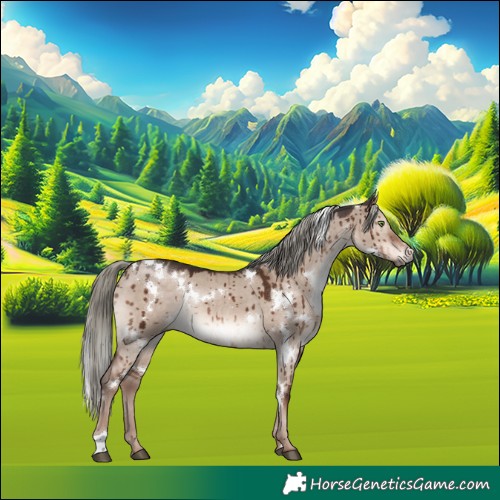 Horse Color:White Spotted Liver Red Dun Mushroom Rabicano Brindle