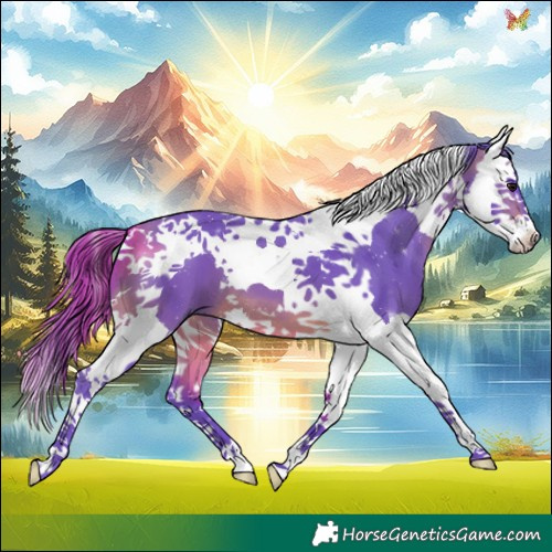 Horse Color:Watercolor Brown Splash Tobiano 
