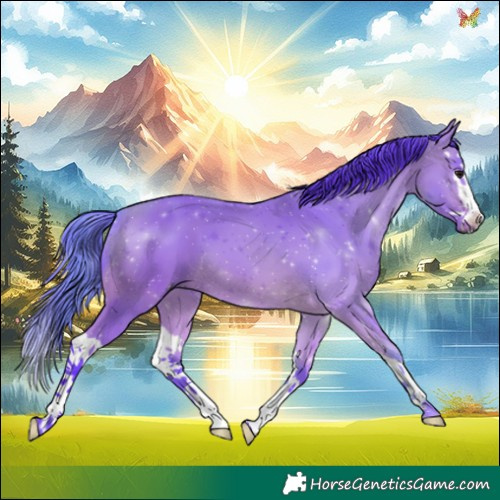 Horse Color:Watercolor Bay Splash