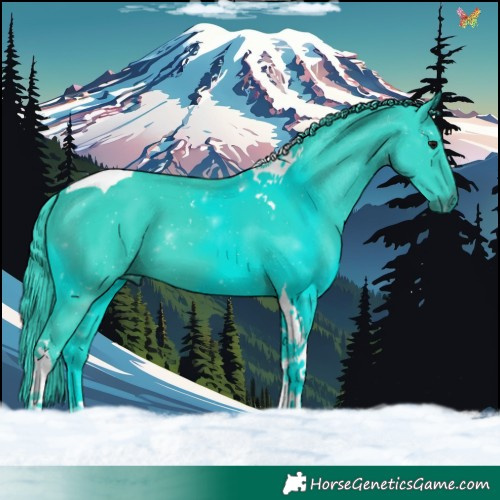Horse Color:Watercolor Black Tobiano 