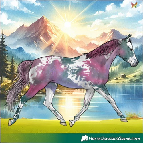 Horse Color:Watercolor Brown Splash Tobiano 