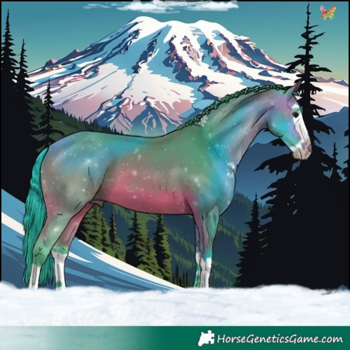 Horse Color:Watercolor Bay Splash