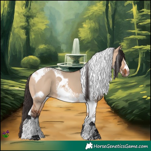 Horse Color:Bay Dun Tobiano Frame