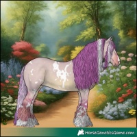 Horse Color:Watercolor White Spotted Red Dun Rabicano 