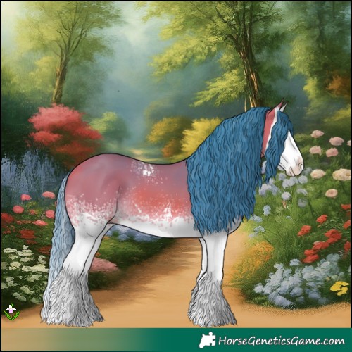 Horse Color:Watercolor White Spotted Bay Splash