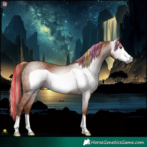 Horse Color:Gray Painted Chestnut Frame 
