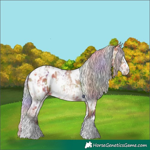 Horse Color:Nacre White Spotted Silver Bay Ice Dun Appaloosa 