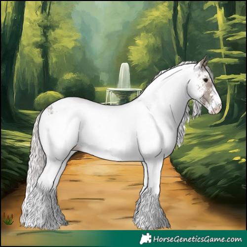 Horse Color:White Spotted Silver Grullo