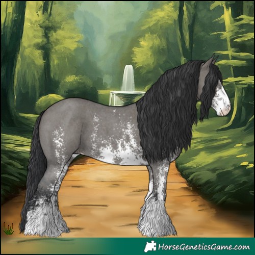 Horse Color:Grullo Sabino