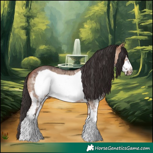 Horse Color:Bay Dun Sabino Frame Rabicano Brindle 