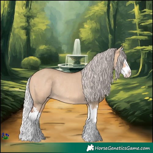 Horse Color:Silver Bay Dun Sabino Splash Rabicano 