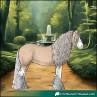 Horse Color:Silver Bay Dun Sabino Splash Rabicano 