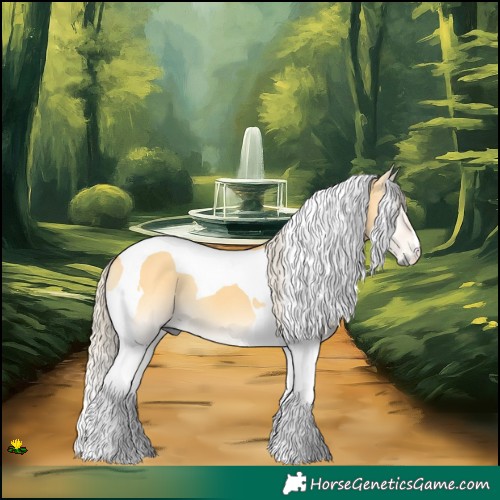 Horse Color:Silver Buckskin Onyx Tobiano