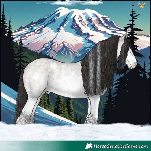 Horse Color:Brown Roan Dun Mushroom Sabino Splash Rabicano