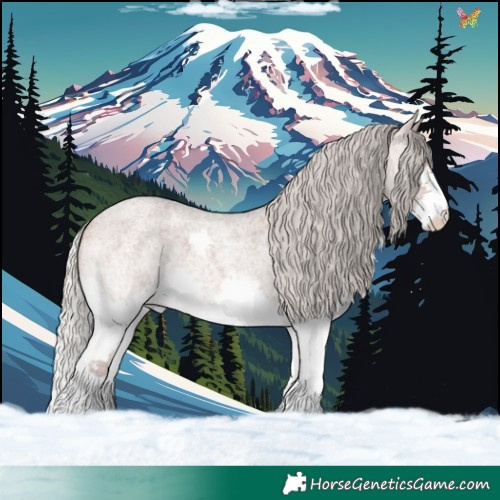 Horse Color:Silver Bay Roan Dun Mushroom Splash 