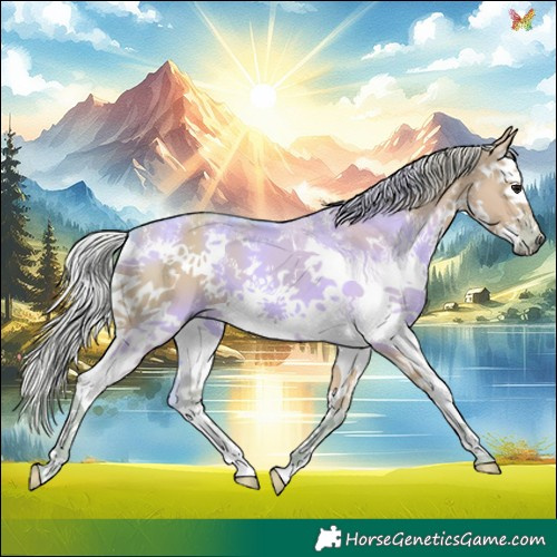 Horse Color:Watercolor Silver Grullo Sabino Splash