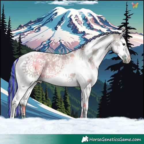 Horse Color:Painted Watercolor Liver Red Dun Splash Tobiano 