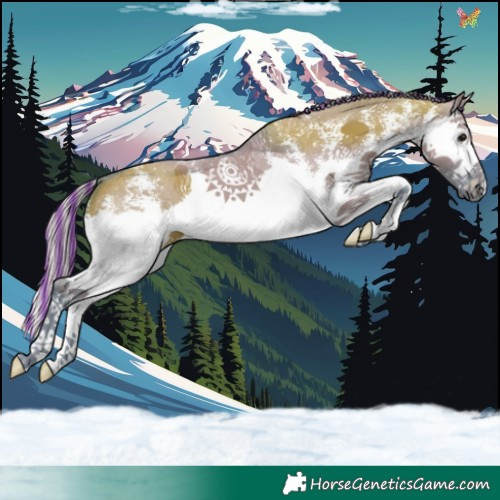 Horse Color:Painted Watercolor Silver Grullo Sabino Splash 