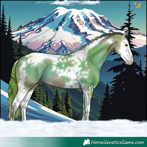Horse Color:Watercolor Liver Red Dun Splash Tobiano 