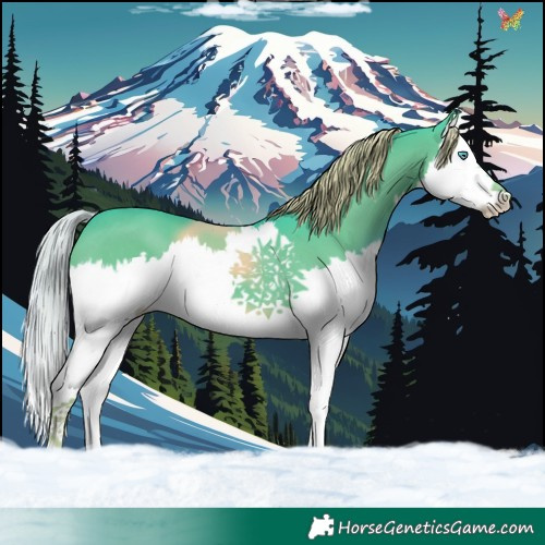 Horse Color:Watercolor Liver Chestnut Splash 
