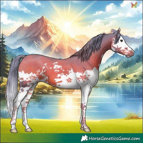 Horse Color:Watercolor Liver Chestnut Splash 