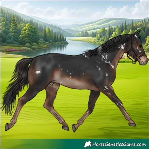 Horse Color:White Spotted Liver Chestnut 