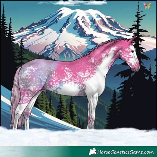 Horse Color:Watercolor Liver Chestnut Splash 