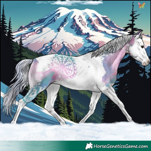 Horse Color:Watercolor Silver Buckskin Onyx Splash Tobiano 