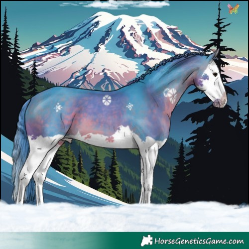 Horse Color:Watercolor Brown Splash 